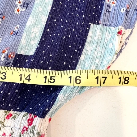 Hayden Los Angeles Patchwork Floral Boho Maxi Dress Prairie Cottagecore S - Picture 5 of 9